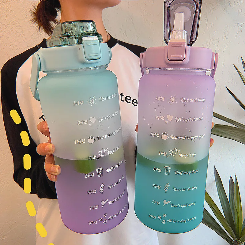 2L Water Bottle With Time Marker