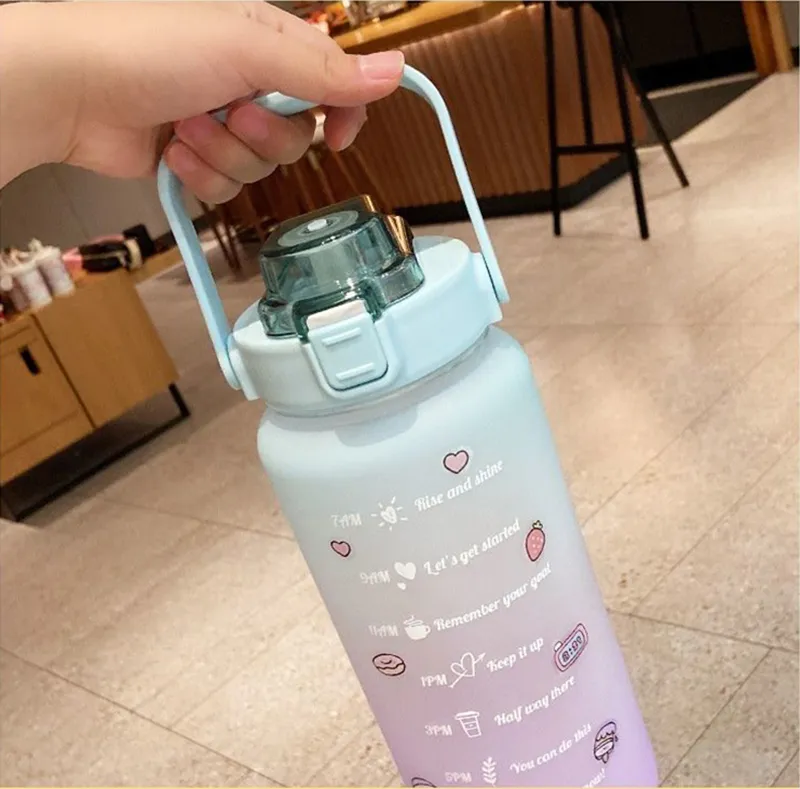 2L Water Bottle With Time Marker