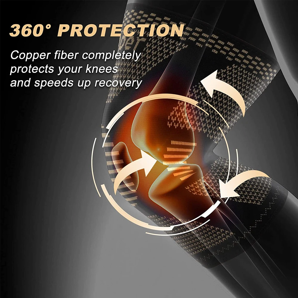 Copper Knee Brace for Arthritis Pain,Sports, Workout, Knee Pain Relief