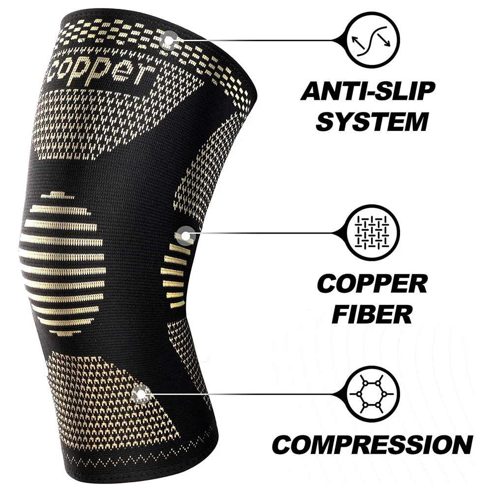 Copper Knee Brace for Arthritis Pain,Sports, Workout, Knee Pain Relief