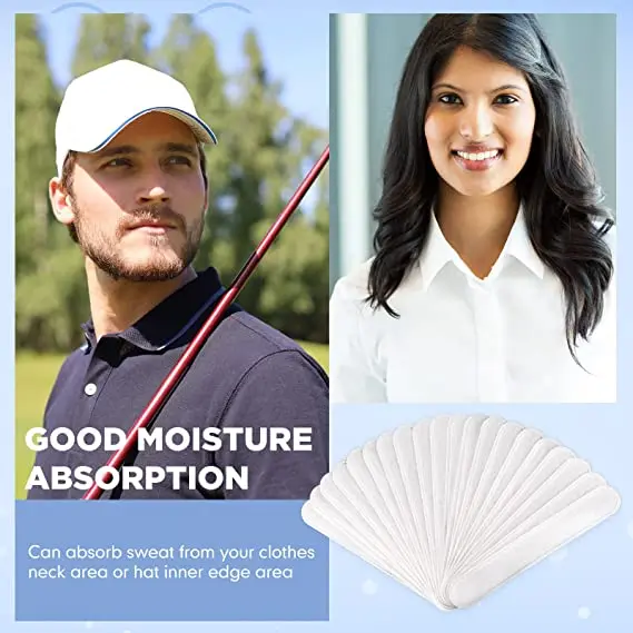 Adhesive Sweat Absorbing Strips Pads for Caps, Sun Visors, and Hats