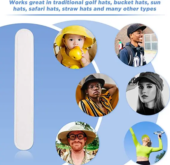 Adhesive Sweat Absorbing Strips Pads for Caps, Sun Visors, and Hats