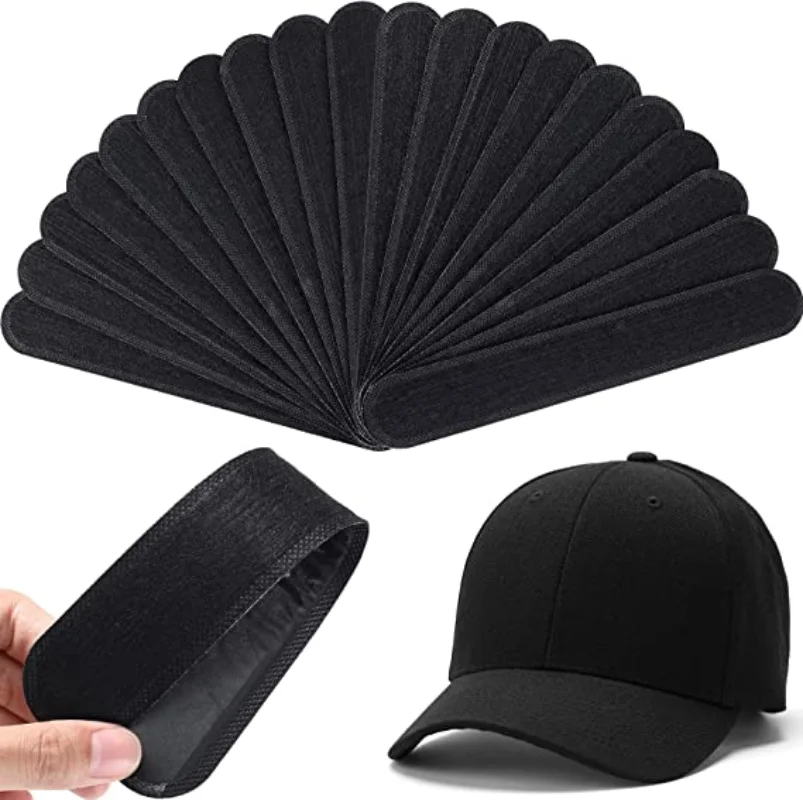 Adhesive Sweat Absorbing Strips Pads for Caps, Sun Visors, and Hats