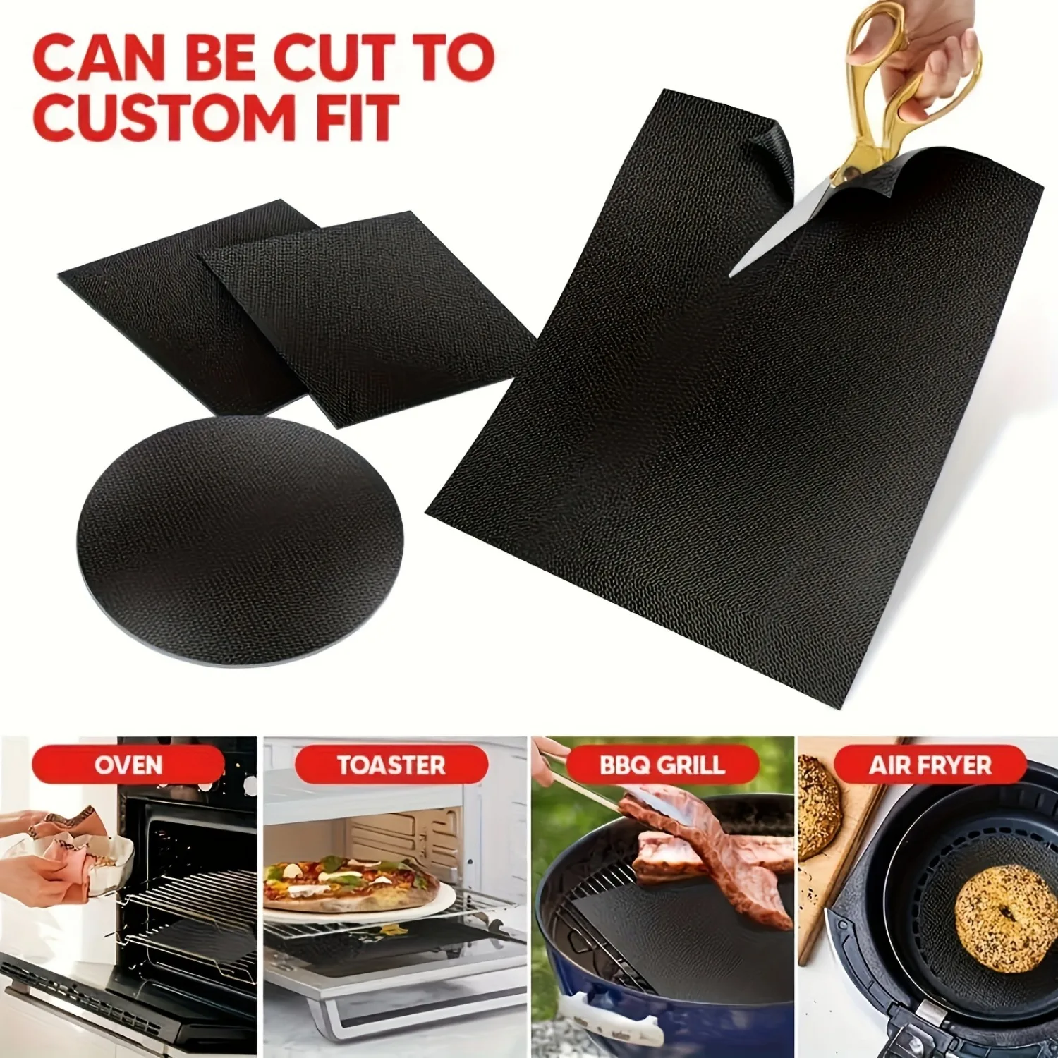 2pc Non Stick Oven Liners For Ovens and Stove Tops, Barbeque,Air Fryer,Baking