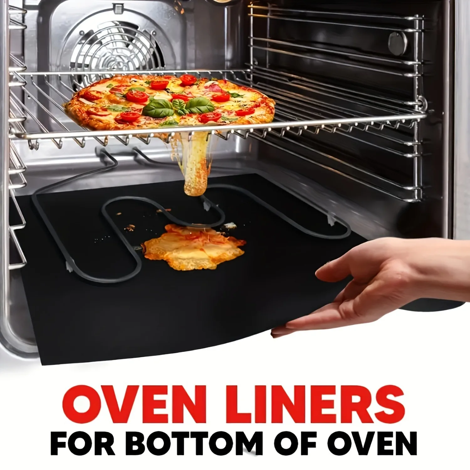 2pc Non Stick Oven Liners For Ovens and Stove Tops, Barbeque,Air Fryer,Baking