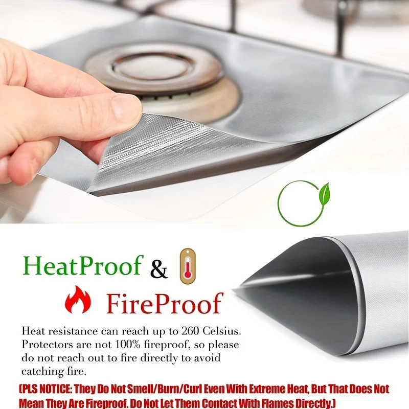 4pcs Gas Stove Oil-proof Mat - Cuttable ,Convenient To Wash