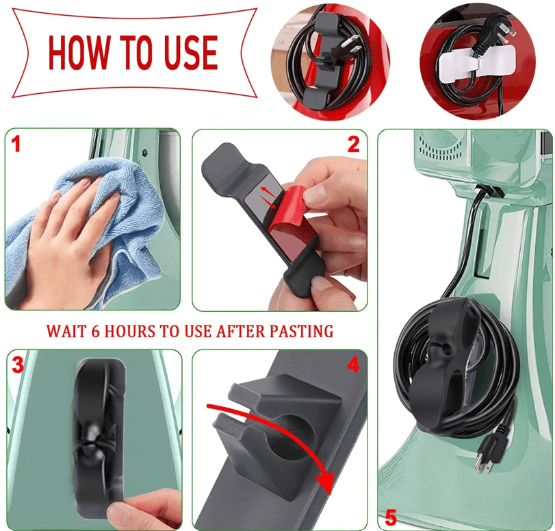 how to use a cord holder on kitchen appliances